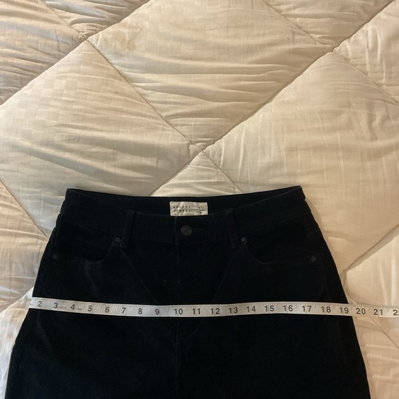 KATE SPADE Broome Street 27 Stretch Velveteen Pant Straight Leg Black - Picture 2 of 14